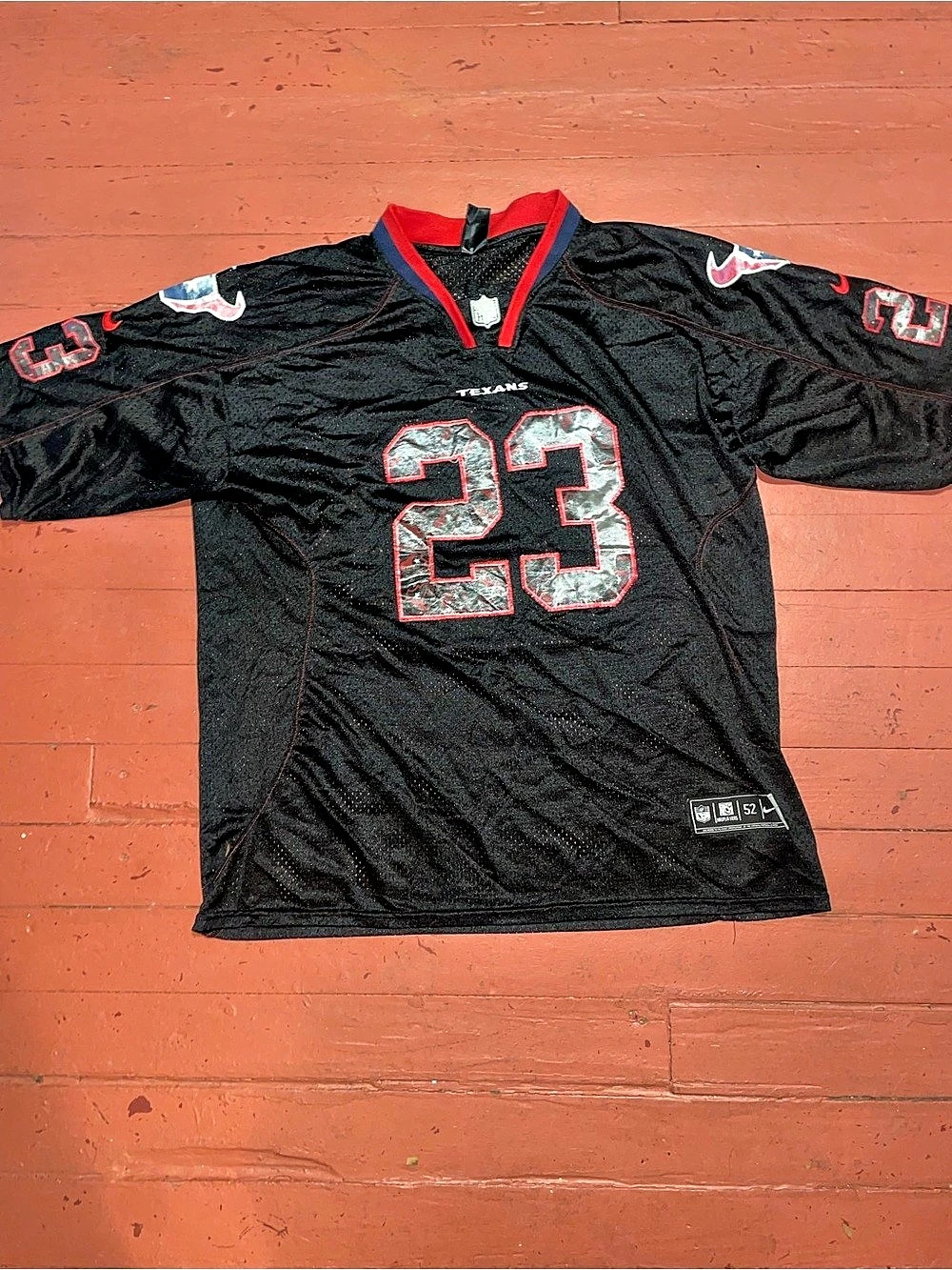 Nike Houston Texans Arian Foster #23 Game Jersey Black & Red Jersey 52 rare